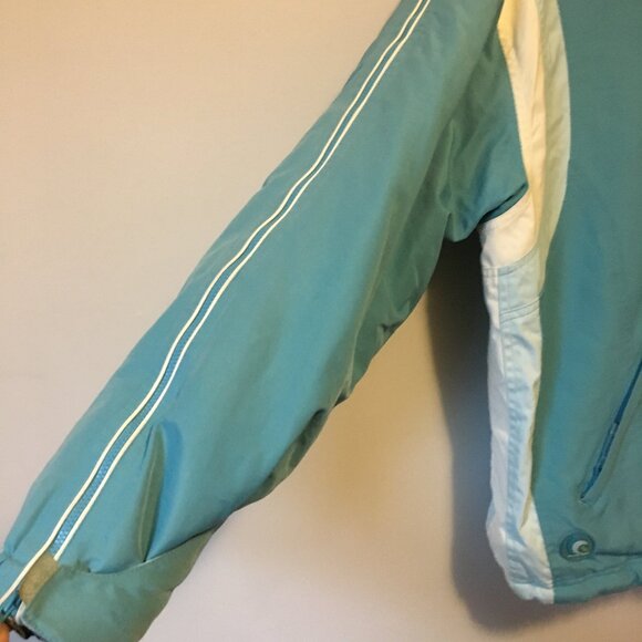 Retro Two Tone Blue Snowboarding Jacket - Picture 4 of 16